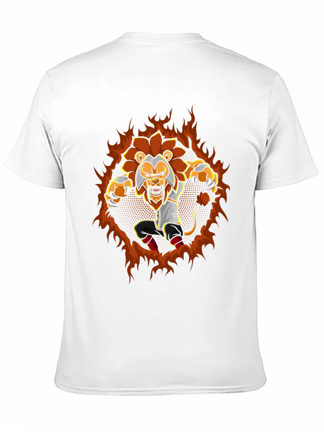 Fiery Lion Graphic T-Shirt