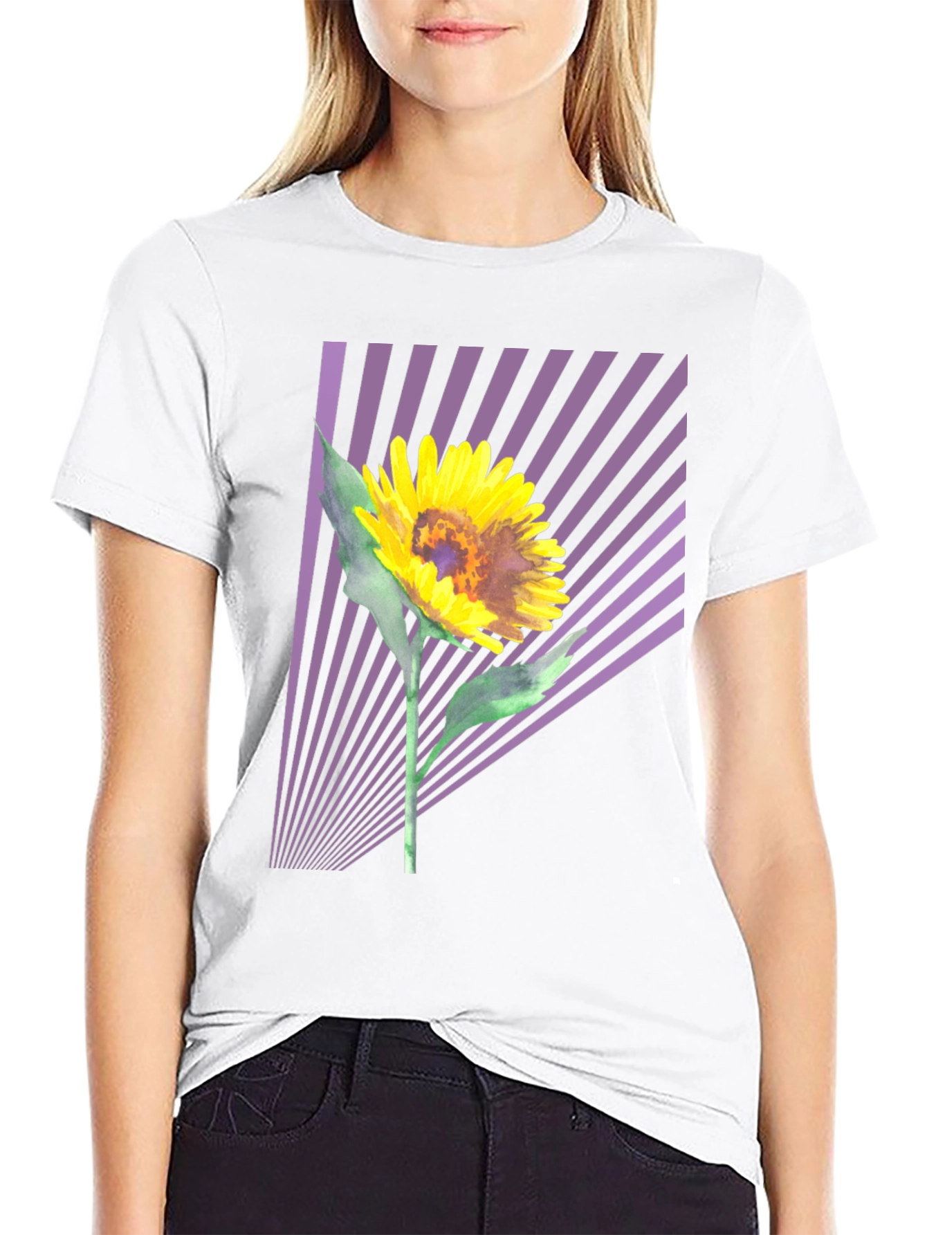 Sunflower Graphic Tee - Stylish Mens Black T-Shirt