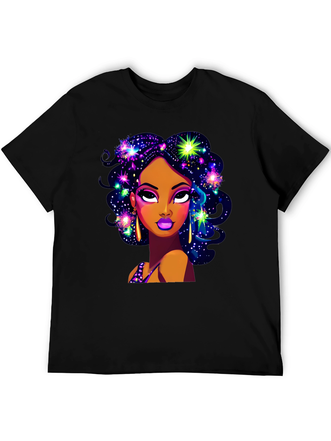 Galaxy Girl Graphic T-Shirt - Stylish Comfort
