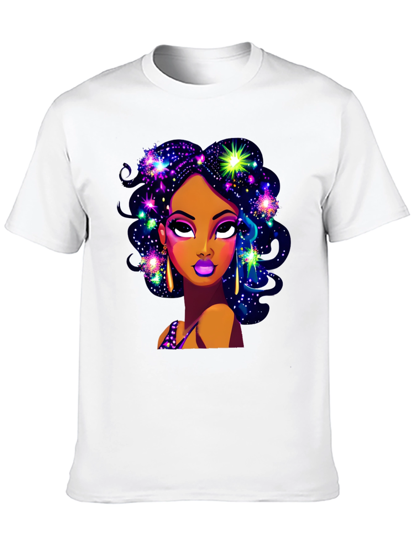 Galaxy Girl Graphic T-Shirt - Stylish Comfort