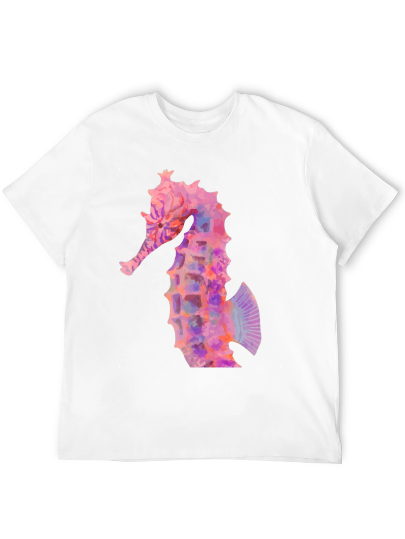 Pink Seahorse Graphic T-Shirt - Coastal Style