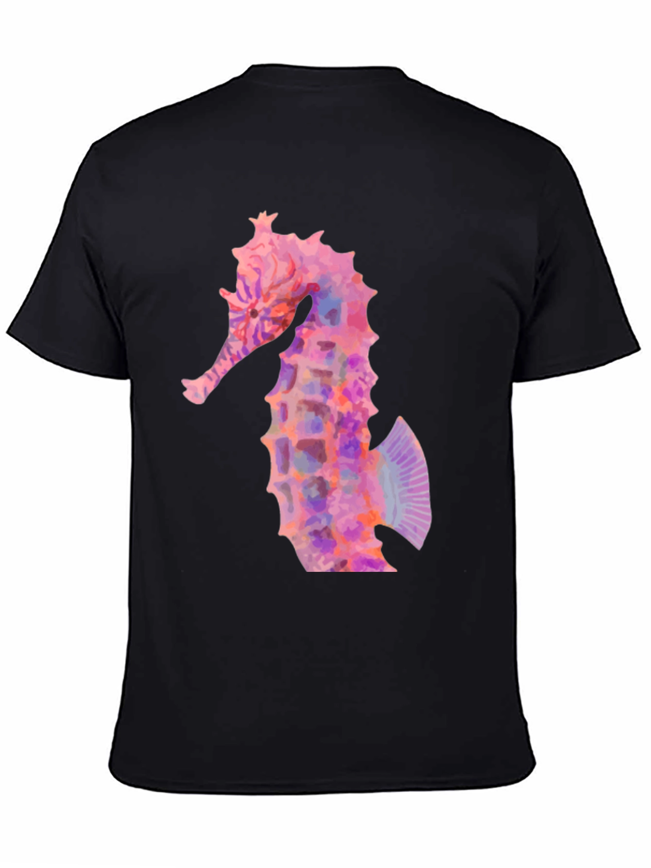 Pink Seahorse Graphic T-Shirt - Coastal Style