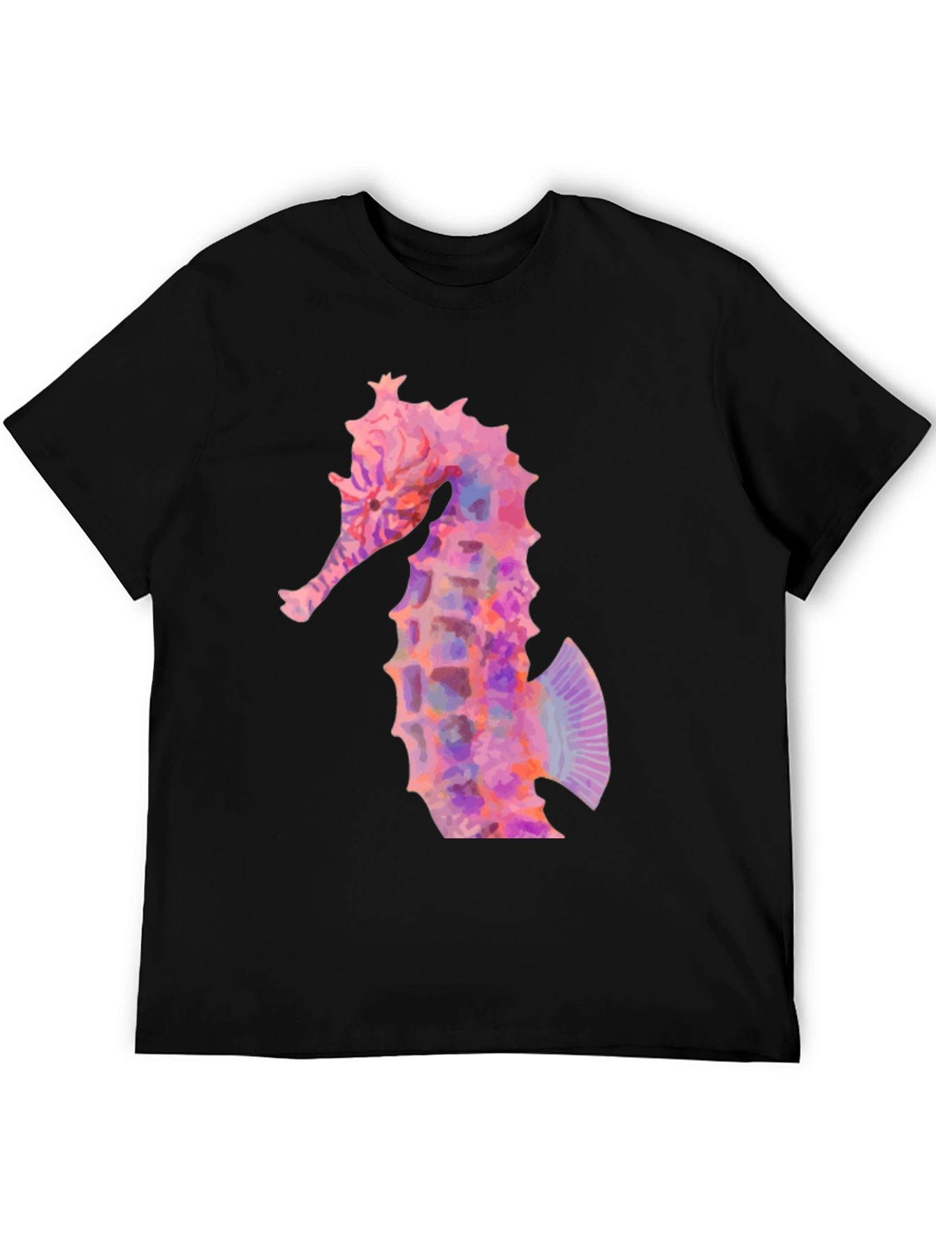 Pink Seahorse Graphic T-Shirt - Coastal Style