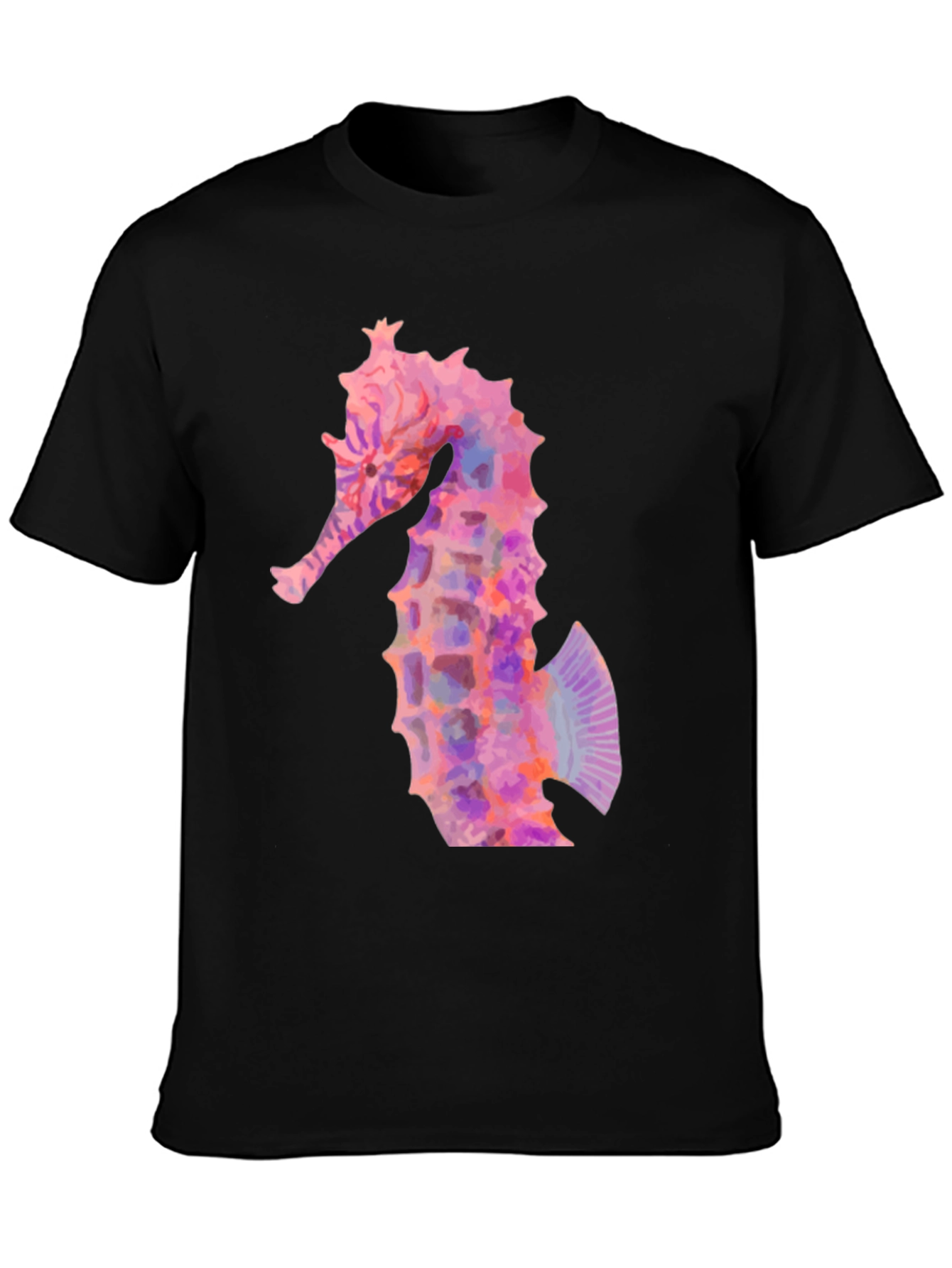 Pink Seahorse Graphic T-Shirt - Coastal Style