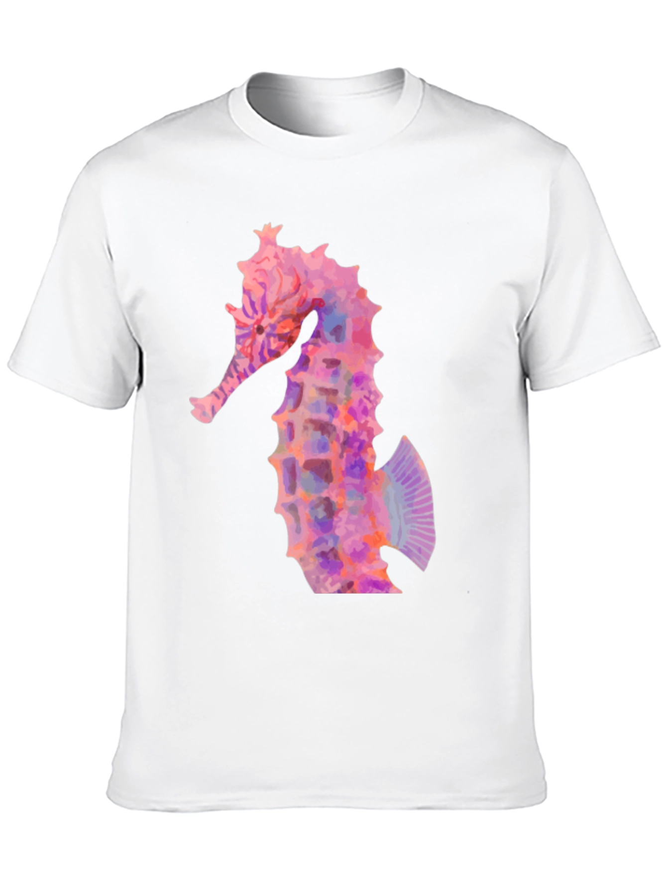 Pink Seahorse Graphic T-Shirt - Coastal Style