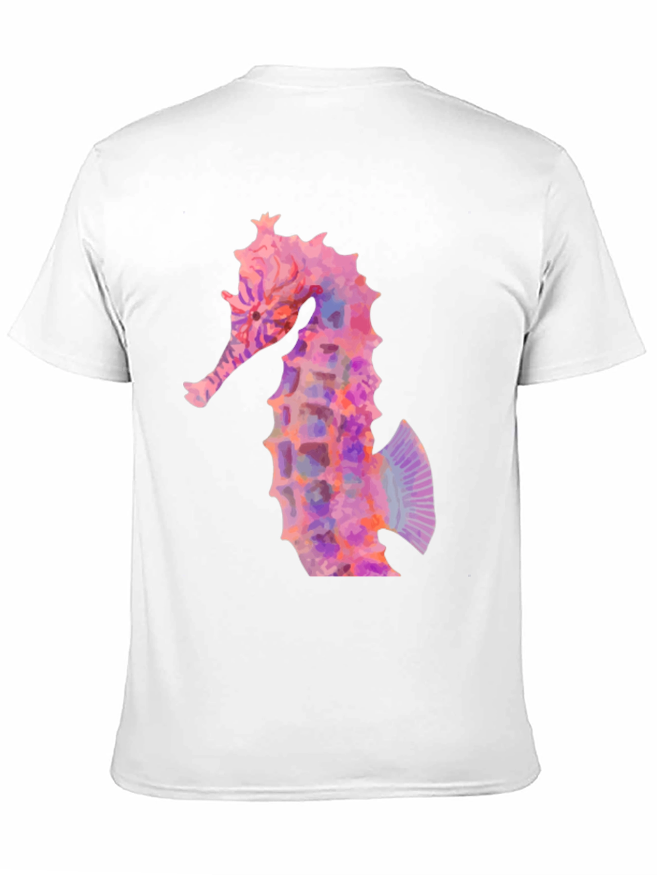 Pink Seahorse Graphic T-Shirt - Coastal Style