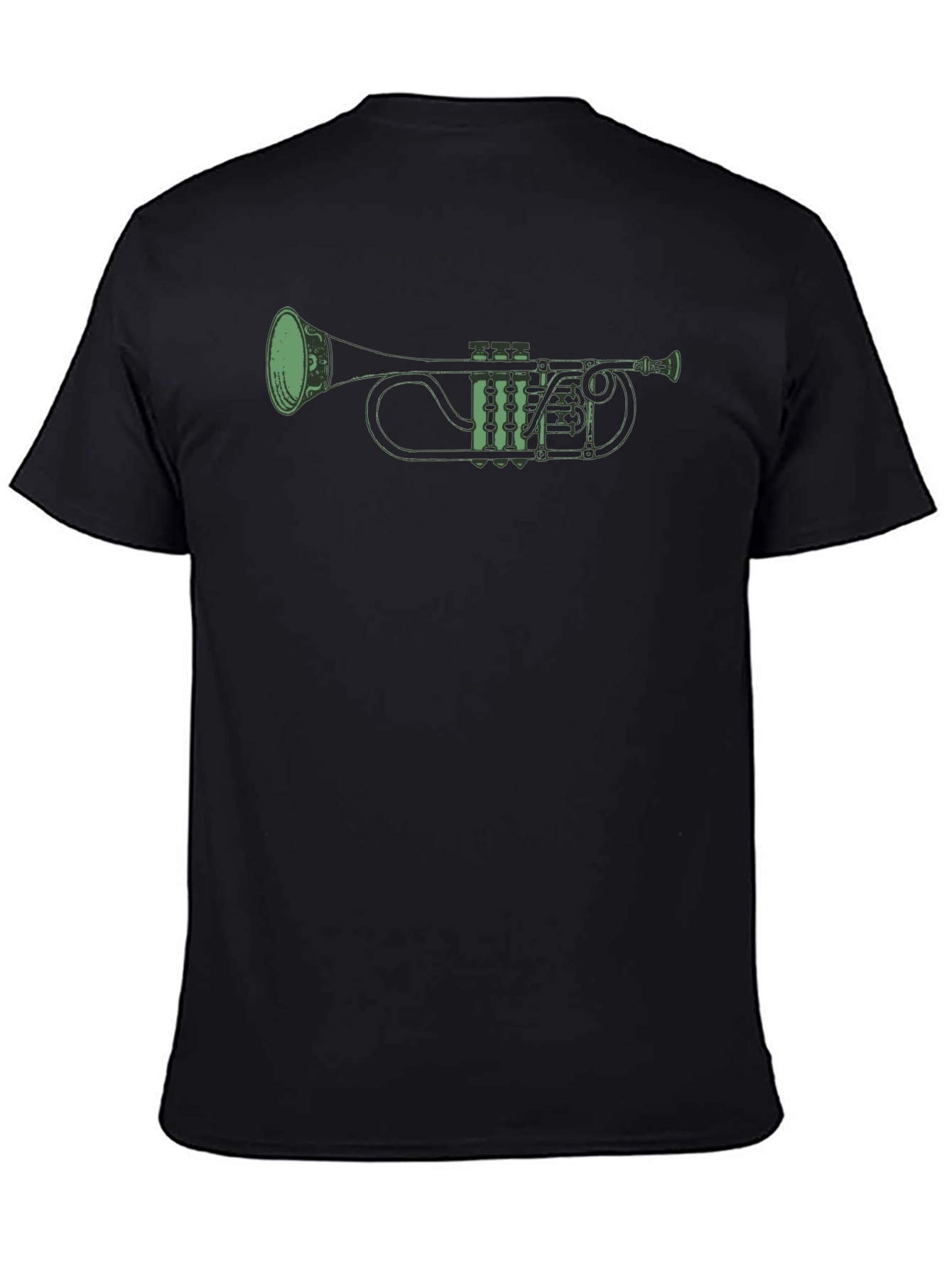 Green Trumpet Graphic Tee - Musicians Style