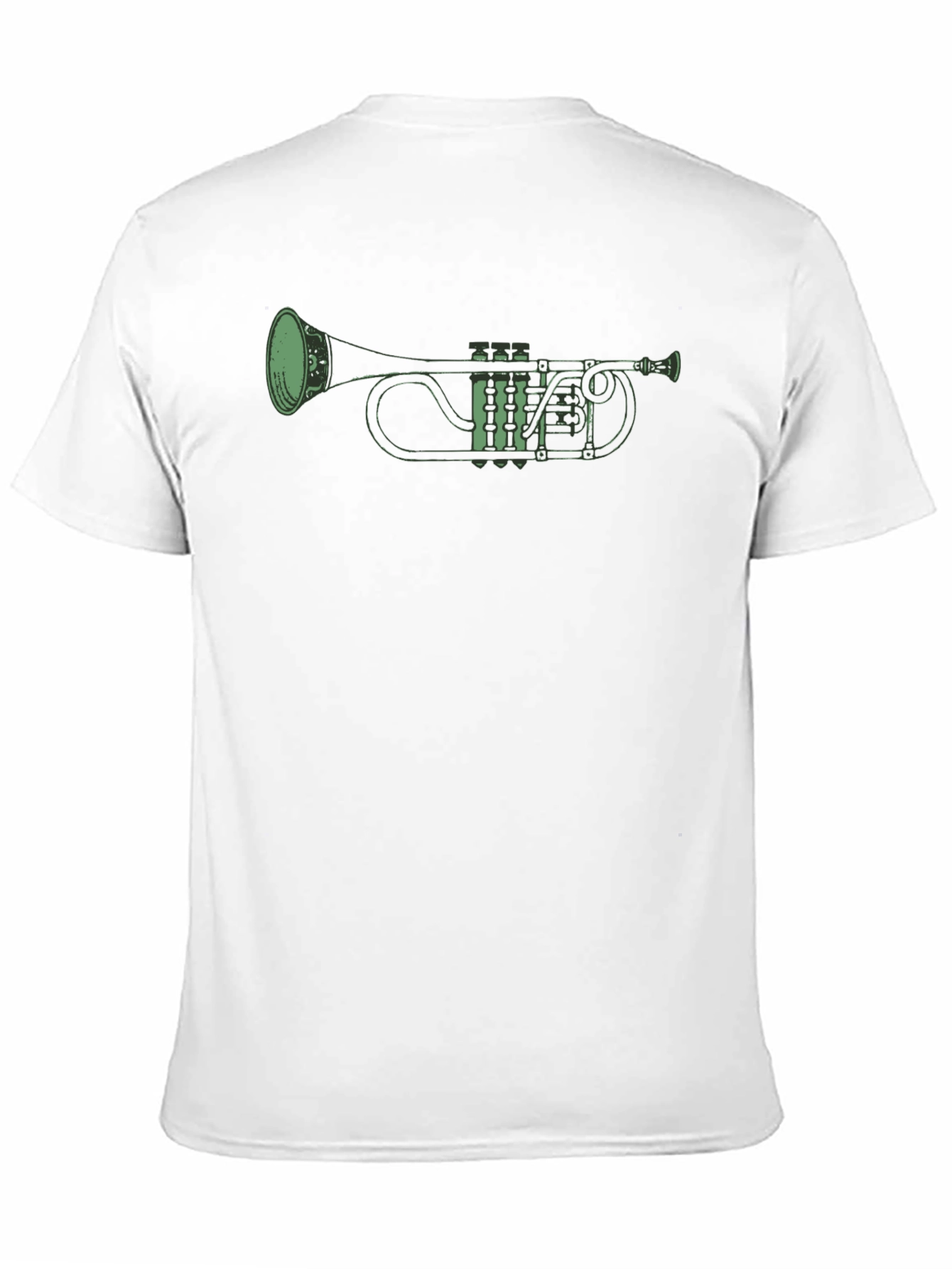 Green Trumpet Graphic Tee - Musicians Style