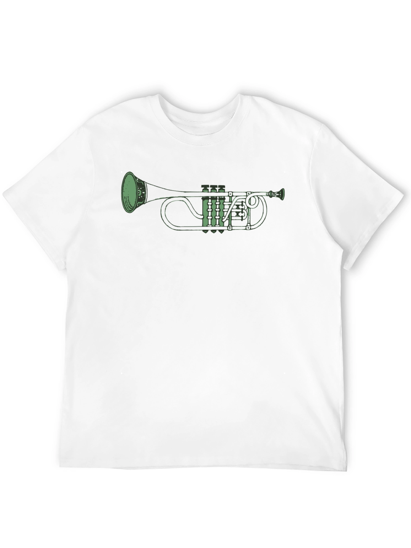 Green Trumpet Graphic Tee - Musicians Style