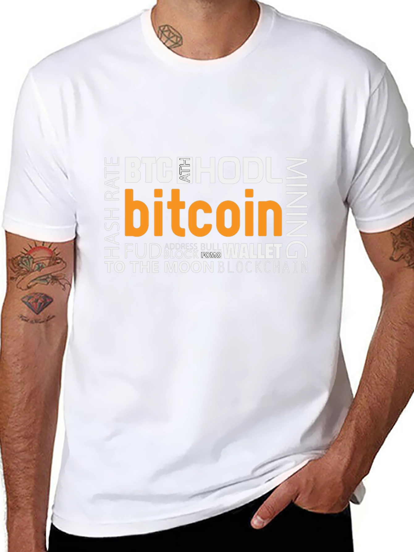 Bitcoin Crypto T-Shirt - BTC HODL Mining Design