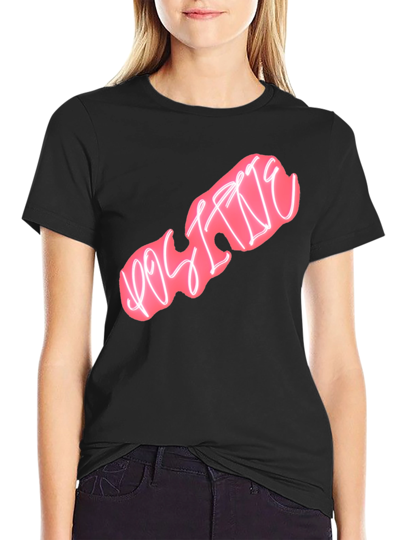 Positive Vibes Black Tee