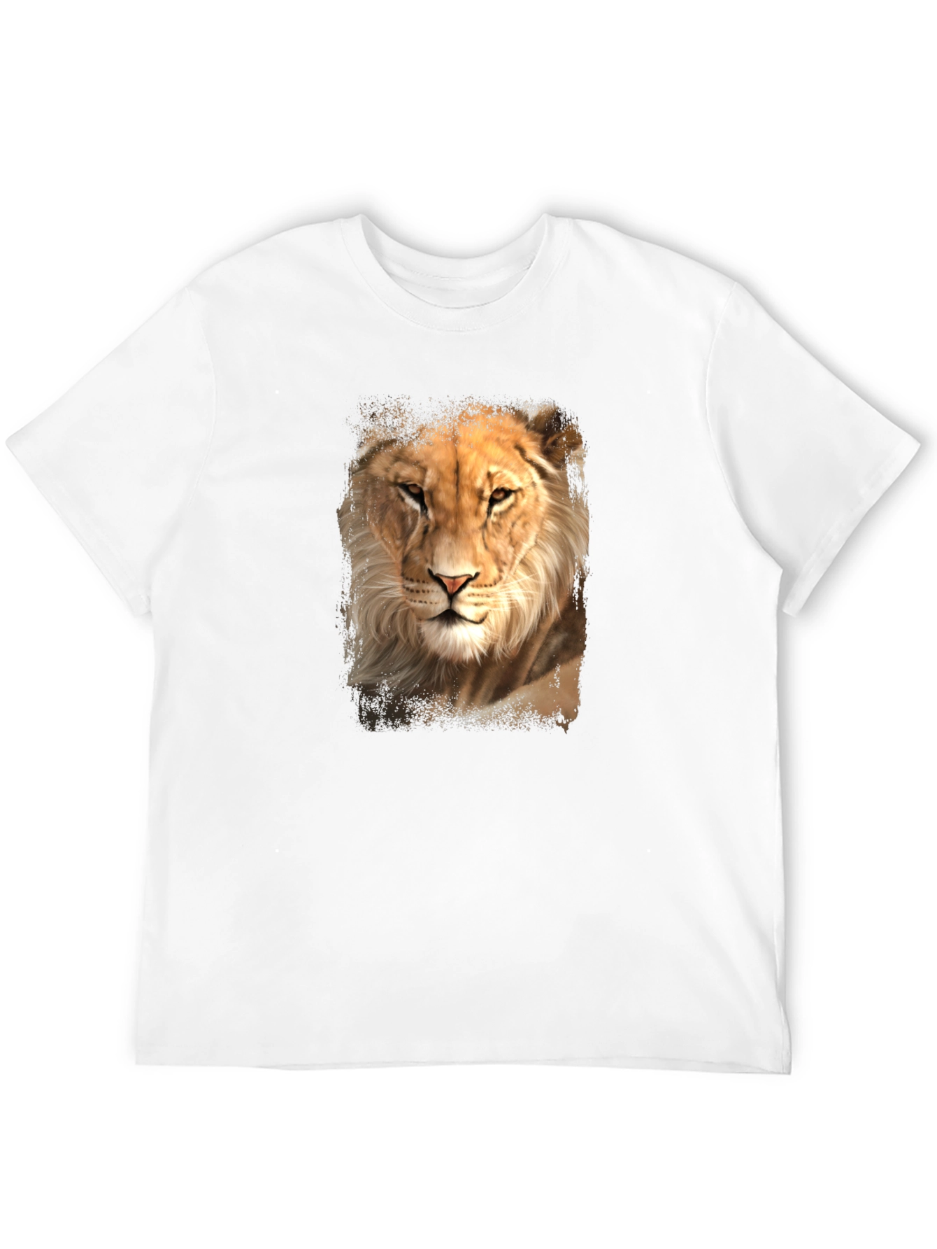 Lion Graphic Tee - Black Casual T-Shirt