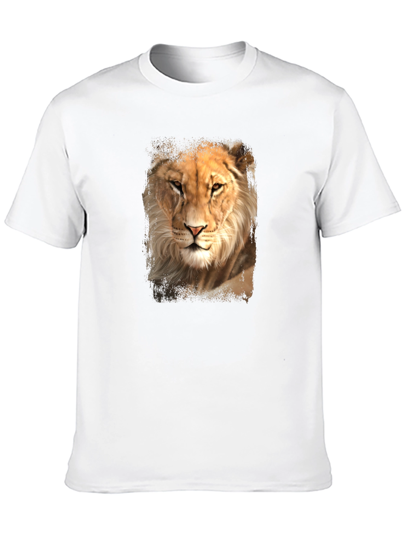 Lion Graphic Tee - Black Casual T-Shirt
