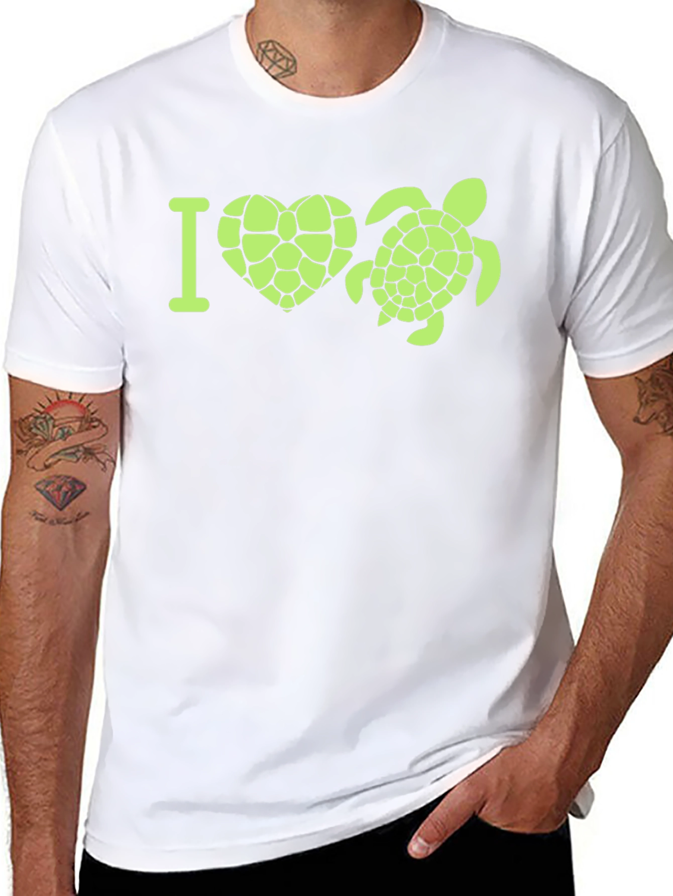 I Heart Turtles Black T-Shirt