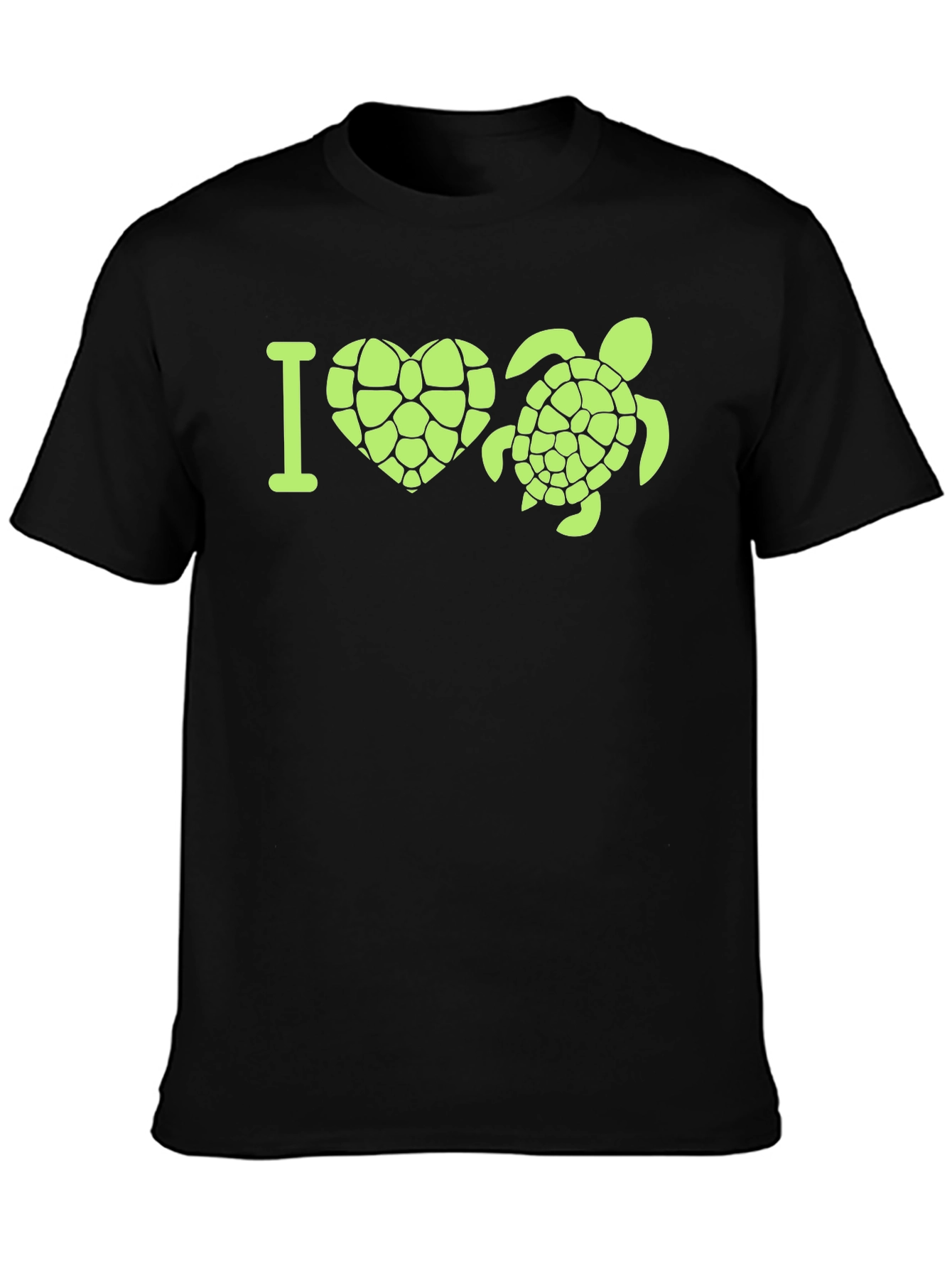 I Heart Turtles Black T-Shirt