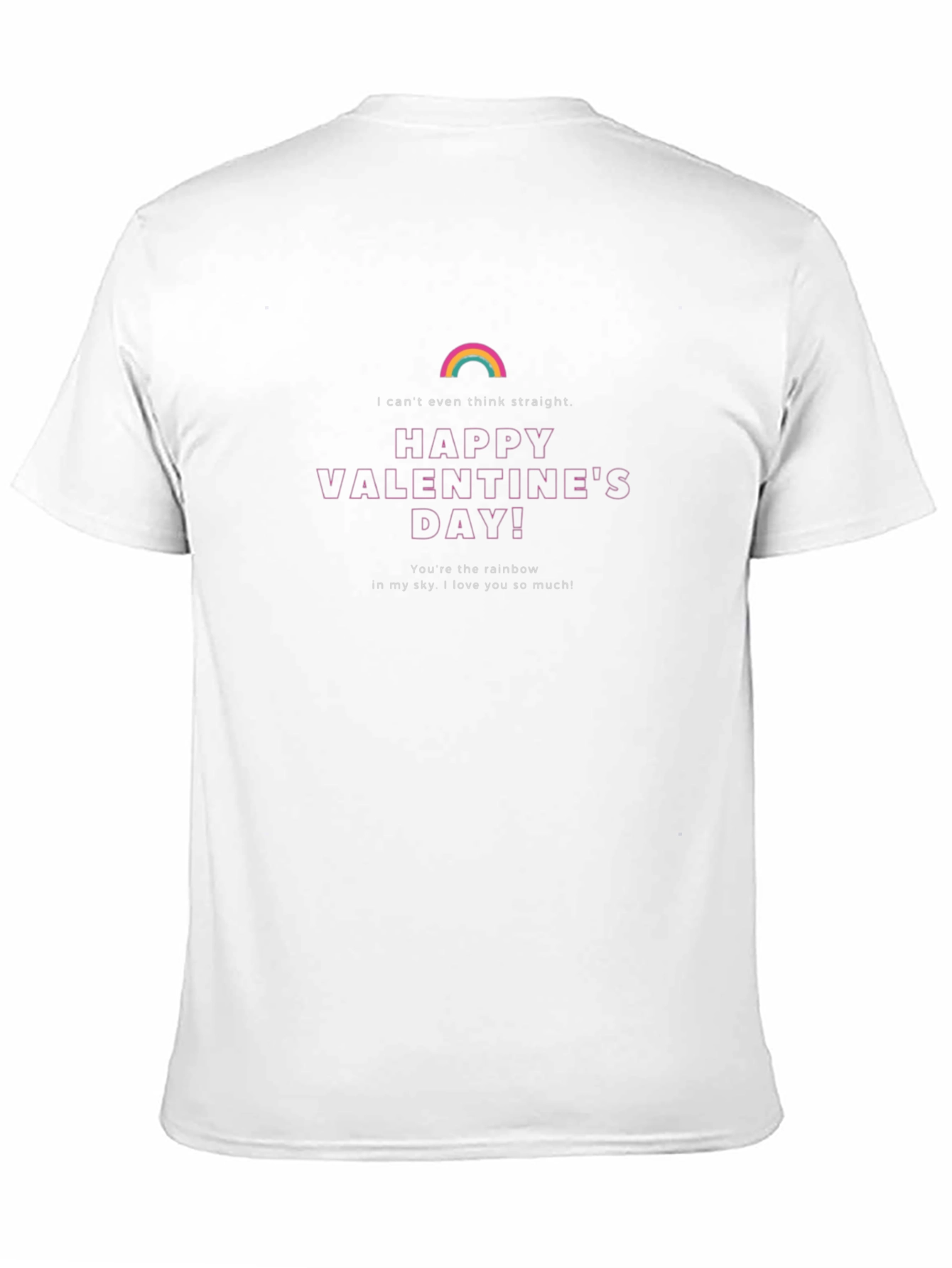 Happy Valentines Day Rainbow Graphic T-Shirt