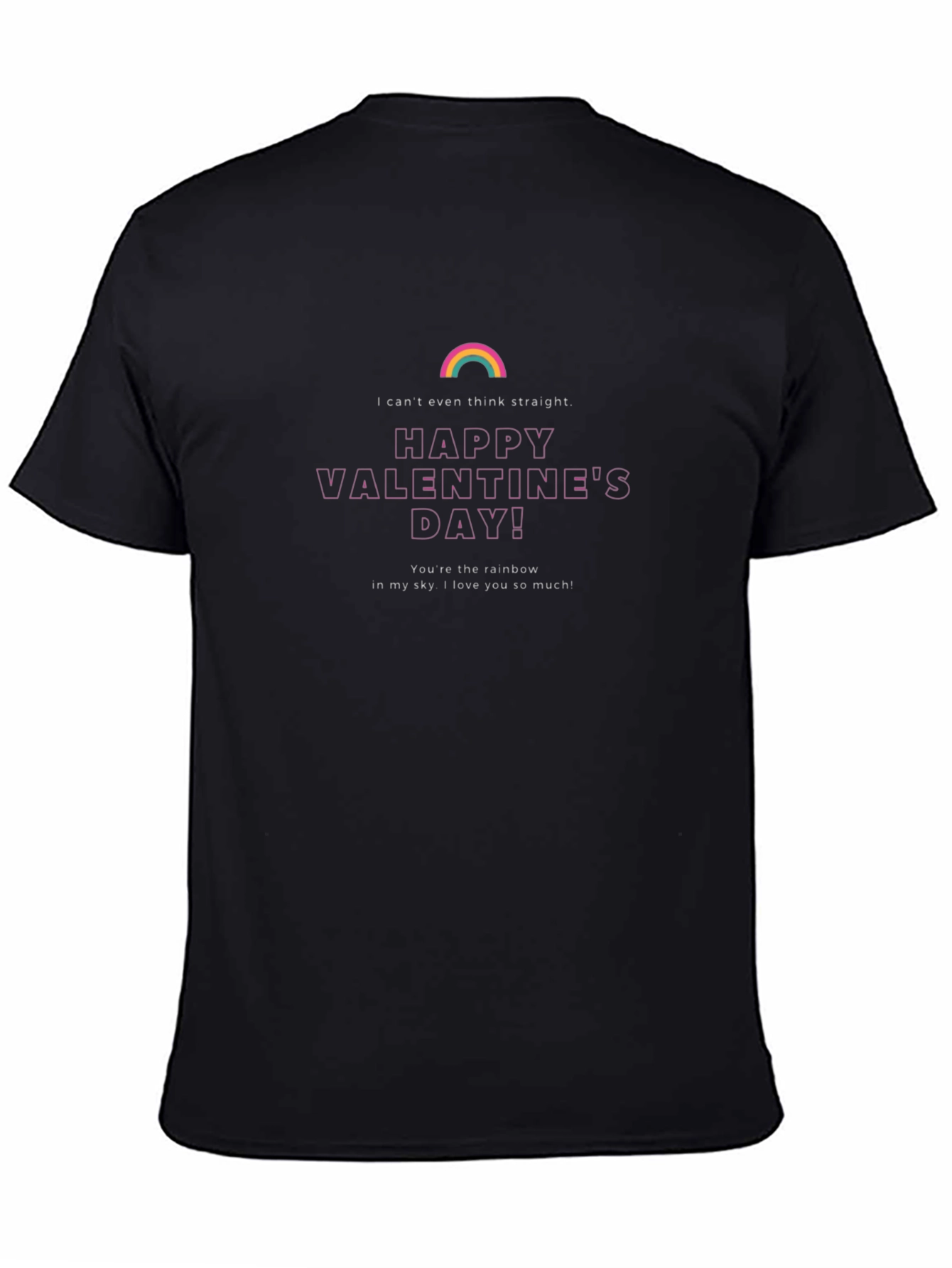Happy Valentines Day Rainbow Graphic T-Shirt