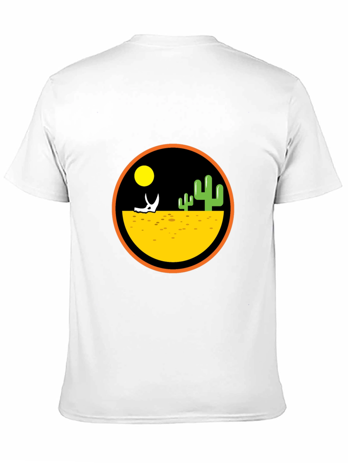 Desert Scene Graphic Print Black T-Shirt