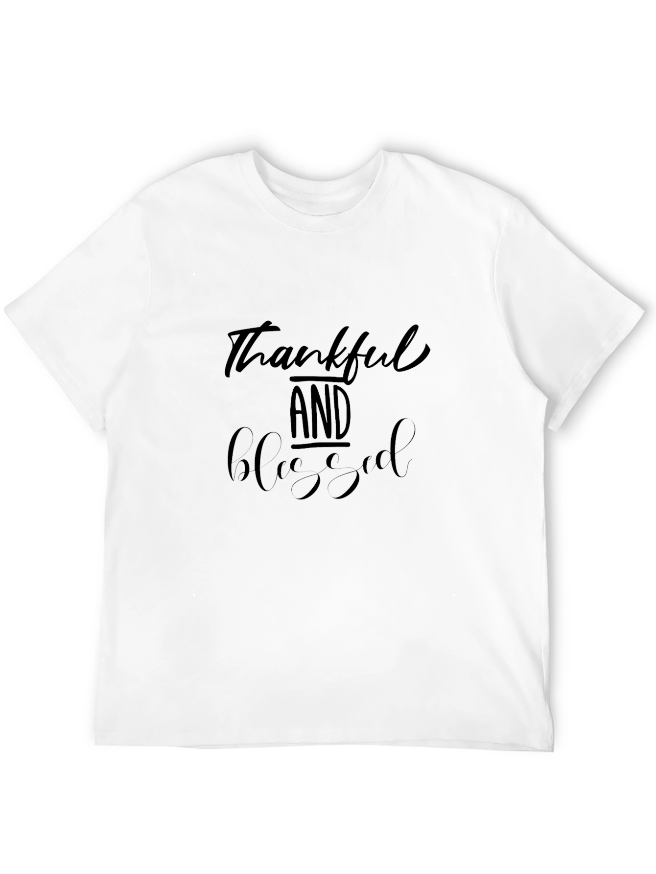 Thankful & Blessed Graphic Tee - Black