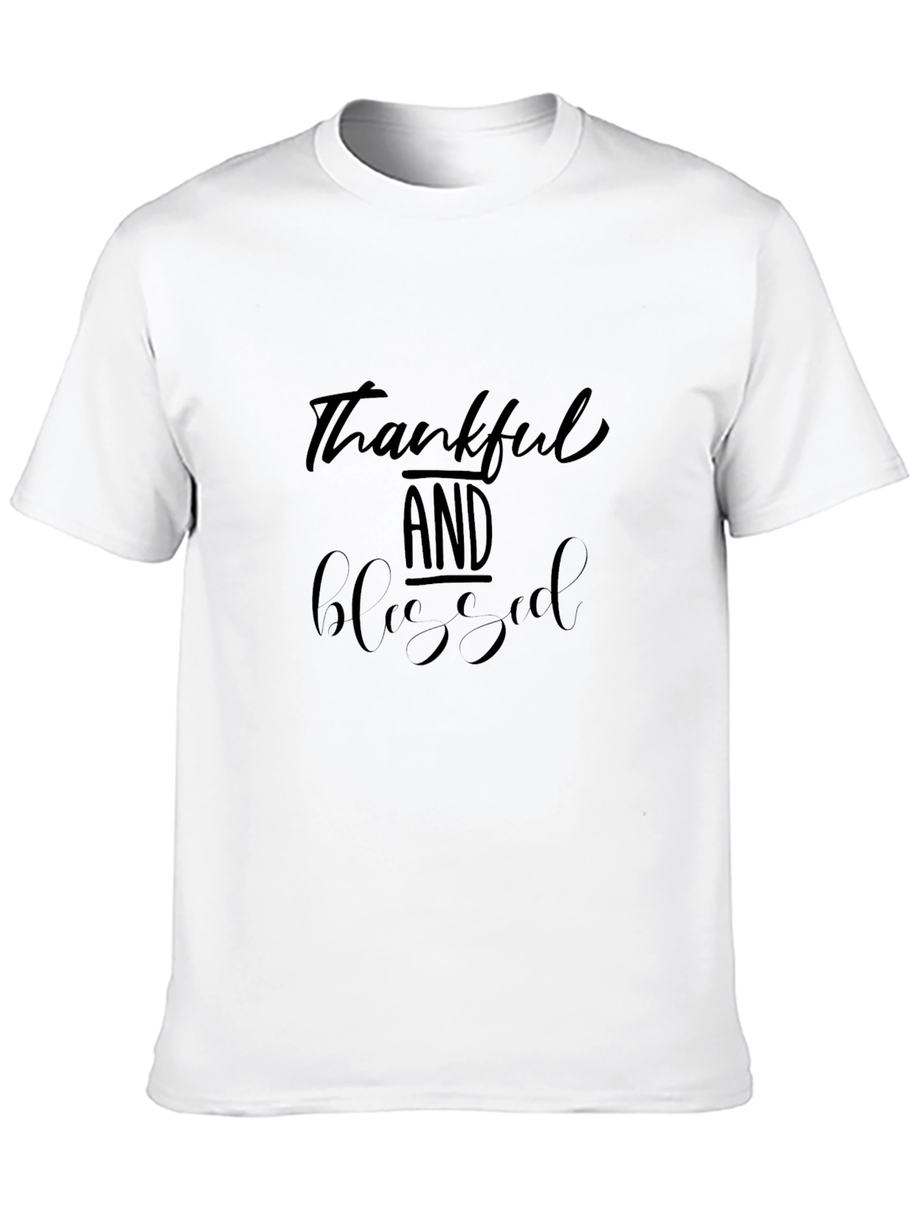 Thankful & Blessed Graphic Tee - Black