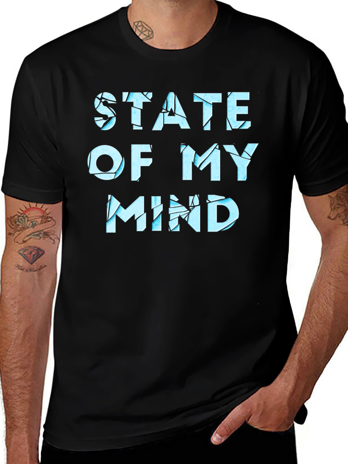 State of Mind Graphic Tee - Mens Black T-Shirt