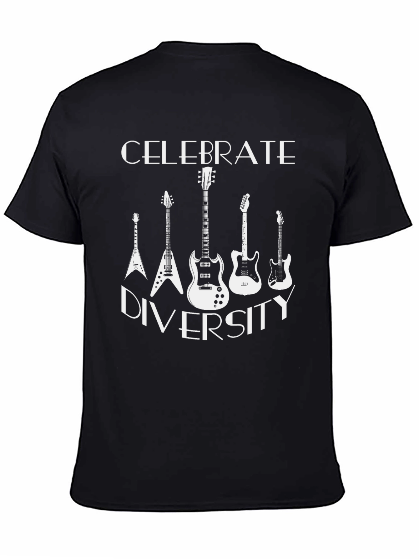 Celebrate Diversity Guitar T-Shirt