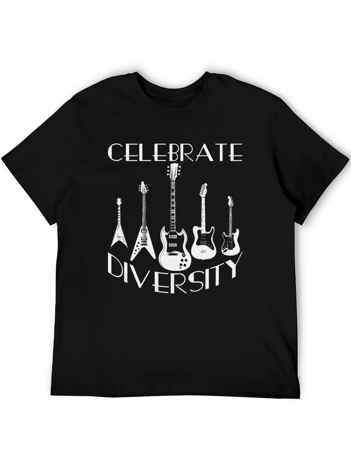 Celebrate Diversity Guitar T-Shirt