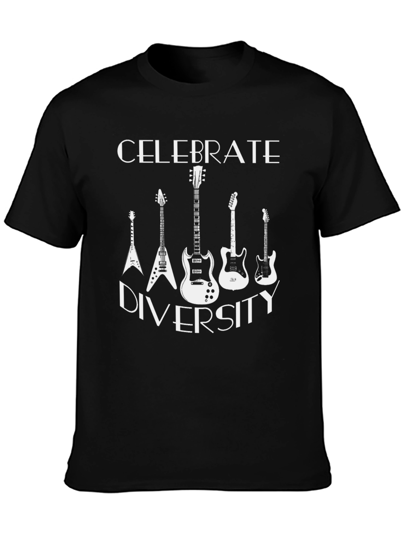 Celebrate Diversity Guitar T-Shirt