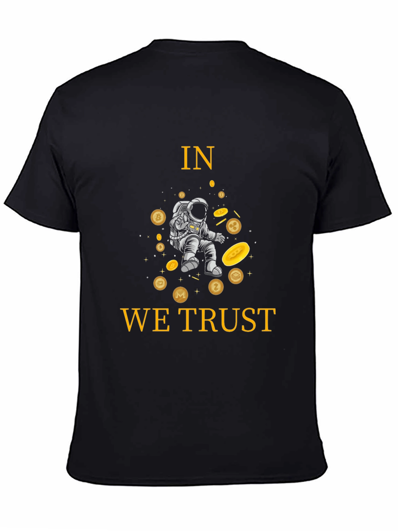 Crypto Astronaut T-Shirt - In We Trust Black Tee