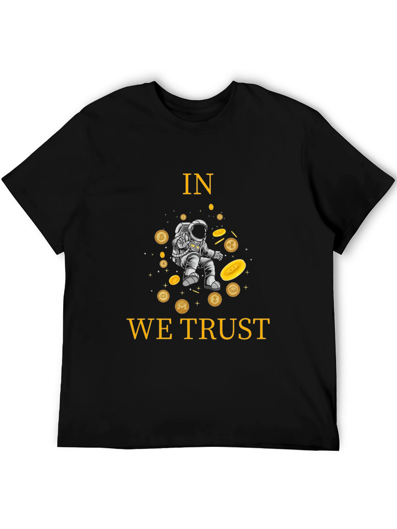 Crypto Astronaut T-Shirt - In We Trust Black Tee
