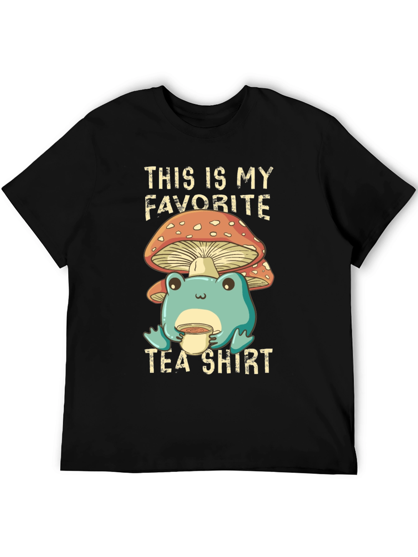 My Favorite Tea Shirt - Frog & Mushroom