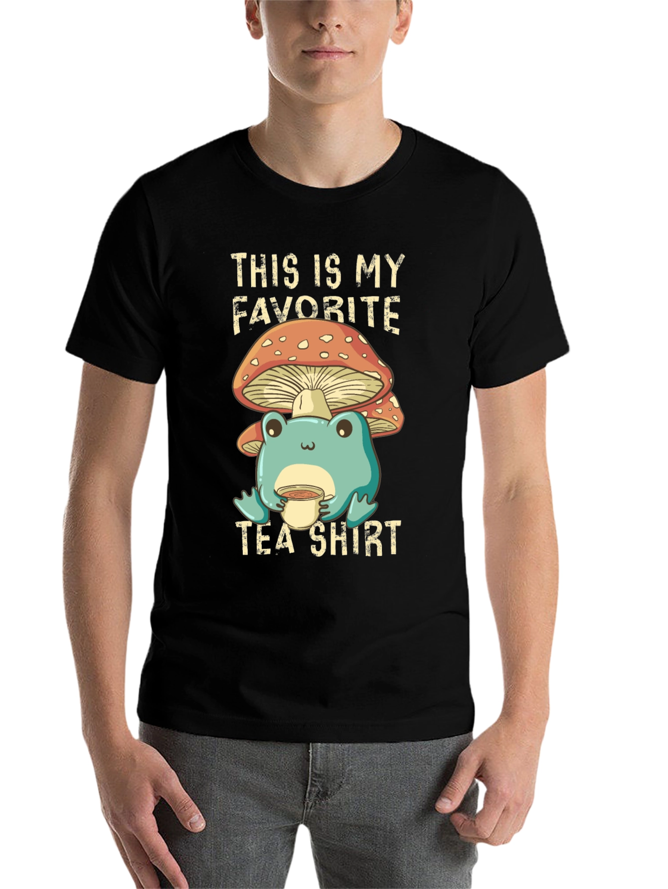 My Favorite Tea Shirt - Frog & Mushroom