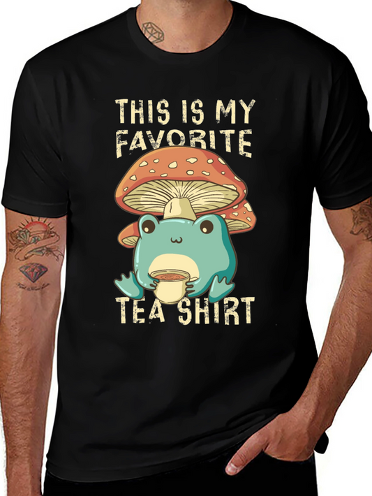 My Favorite Tea Shirt - Frog & Mushroom
