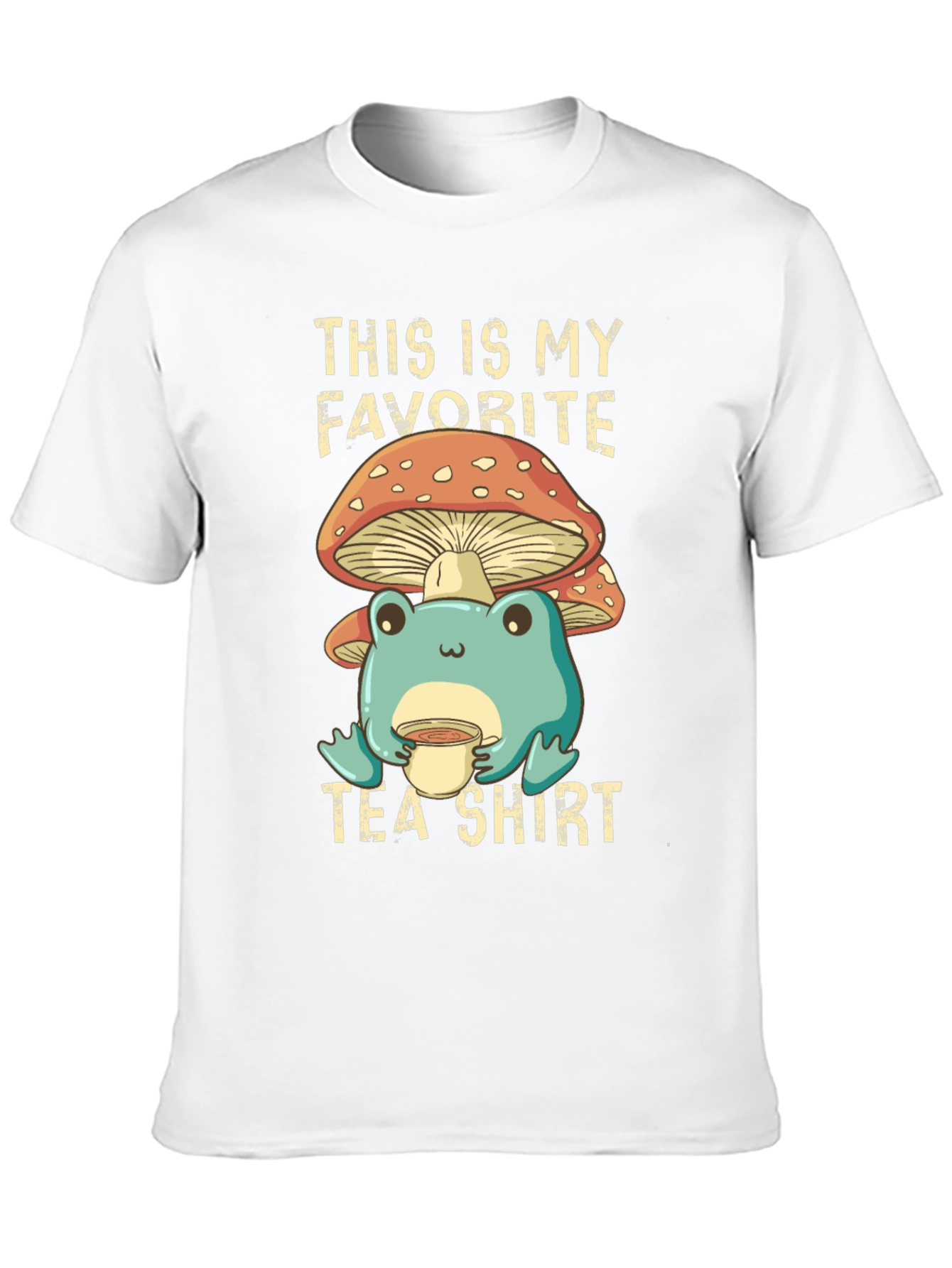 My Favorite Tea Shirt - Frog & Mushroom