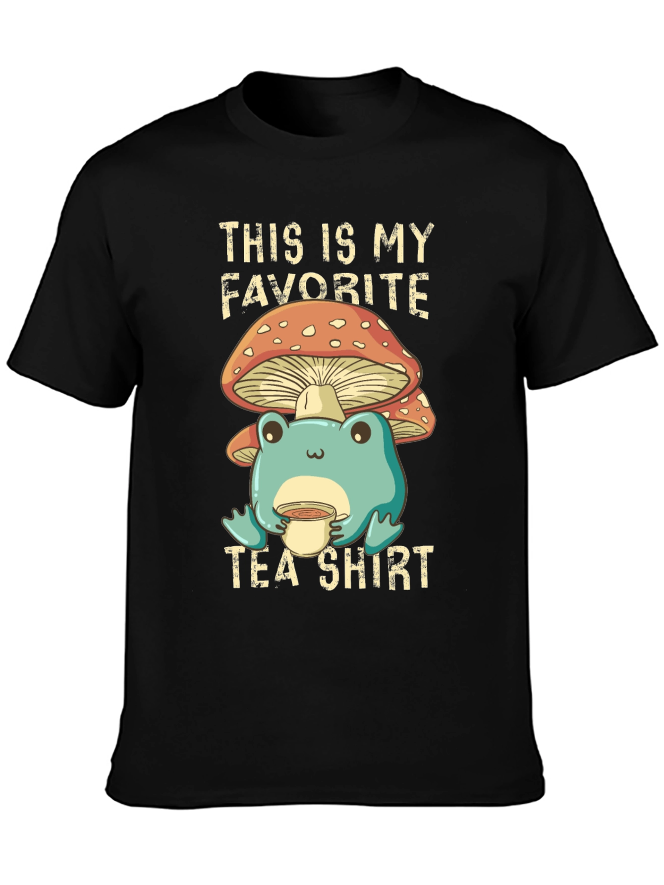 My Favorite Tea Shirt - Frog & Mushroom