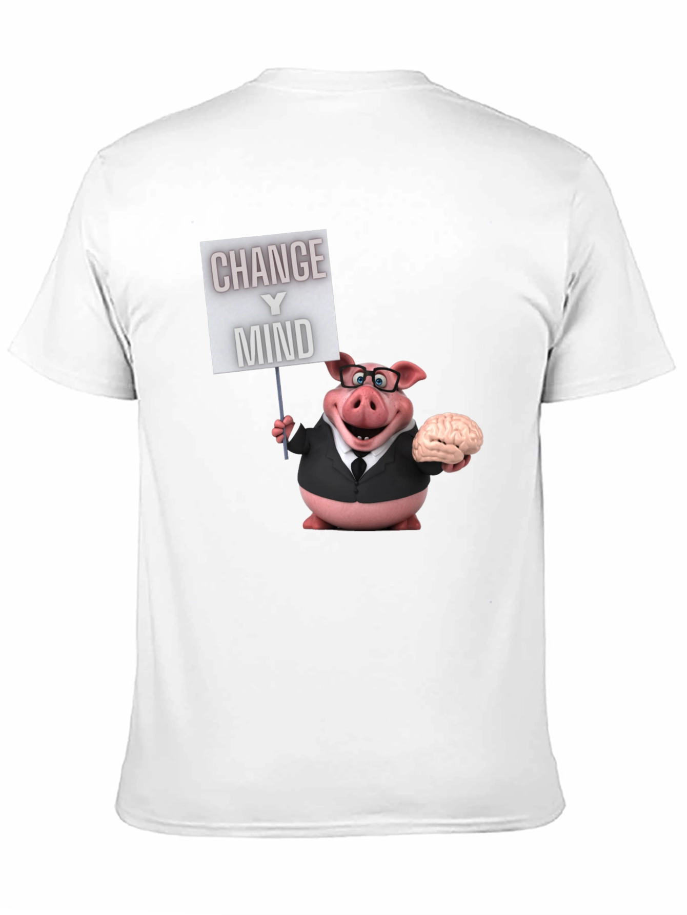 Change Your Mind Pig T-Shirt - Funny Cartoon Tee