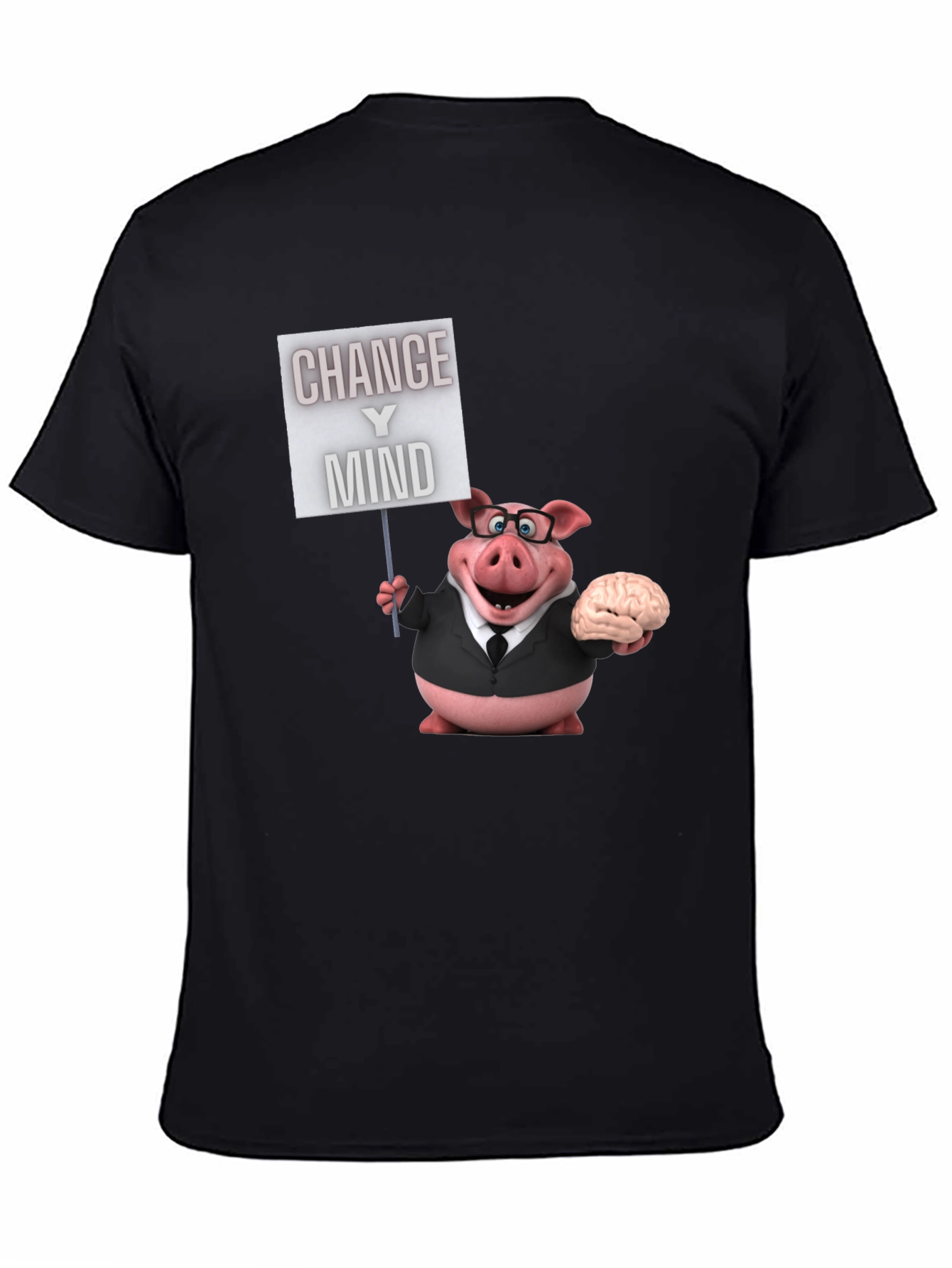 Change Your Mind Pig T-Shirt - Funny Cartoon Tee