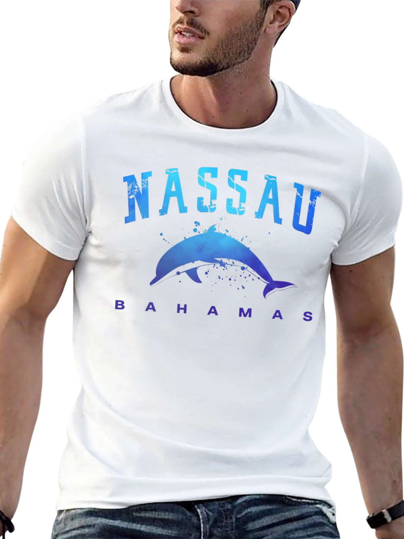 Nassau Bahamas Dolphin Graphic T-Shirt