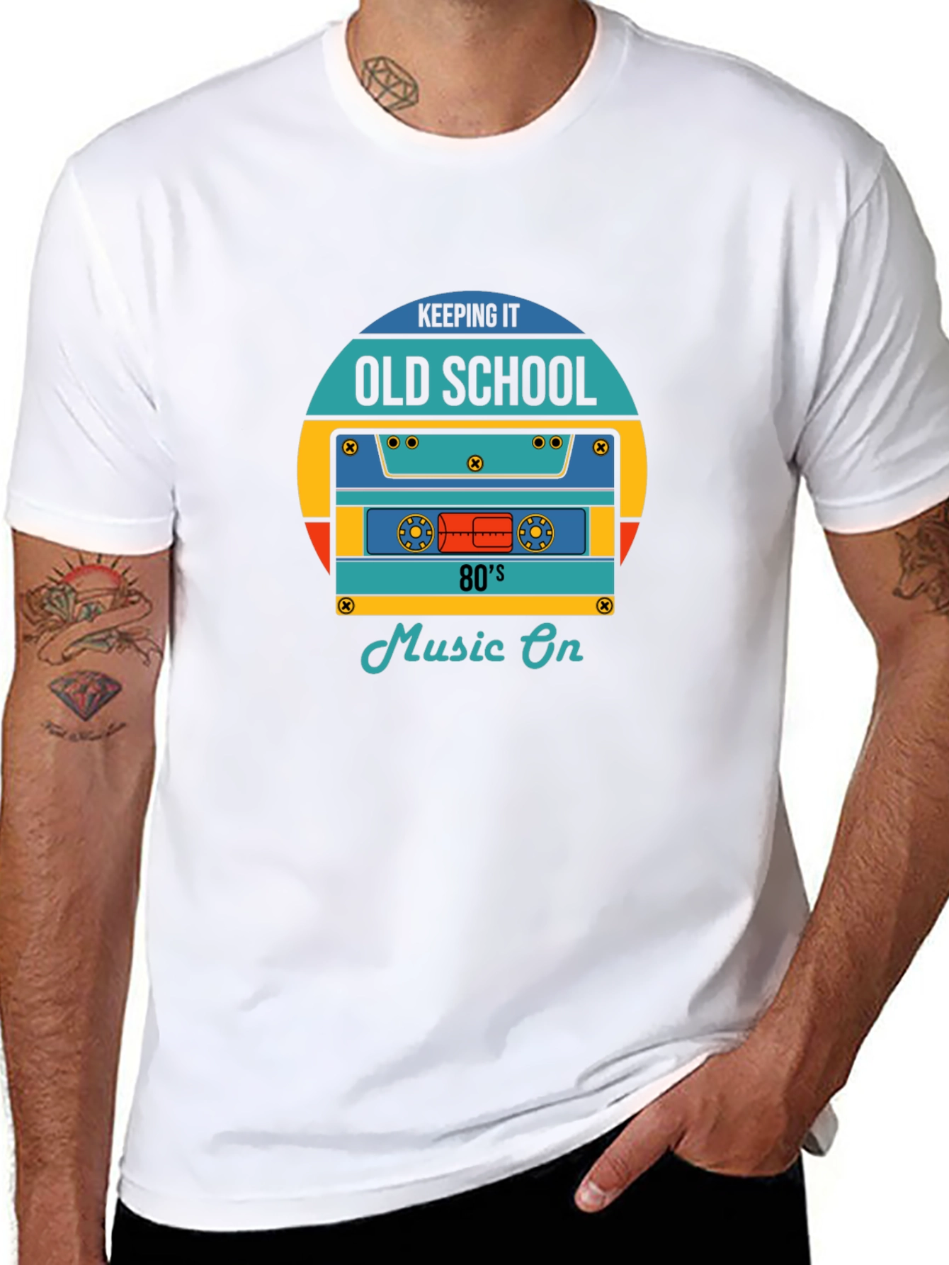 Retro 80s Music On Graphic T-Shirt
