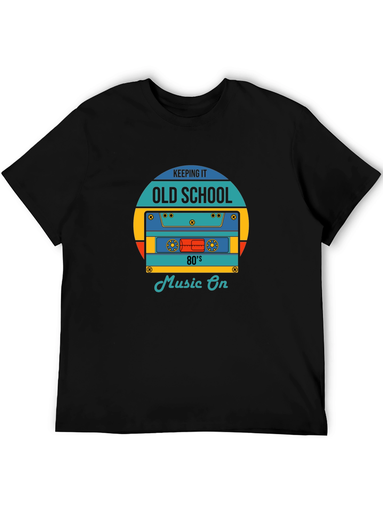 Retro 80s Music On Graphic T-Shirt