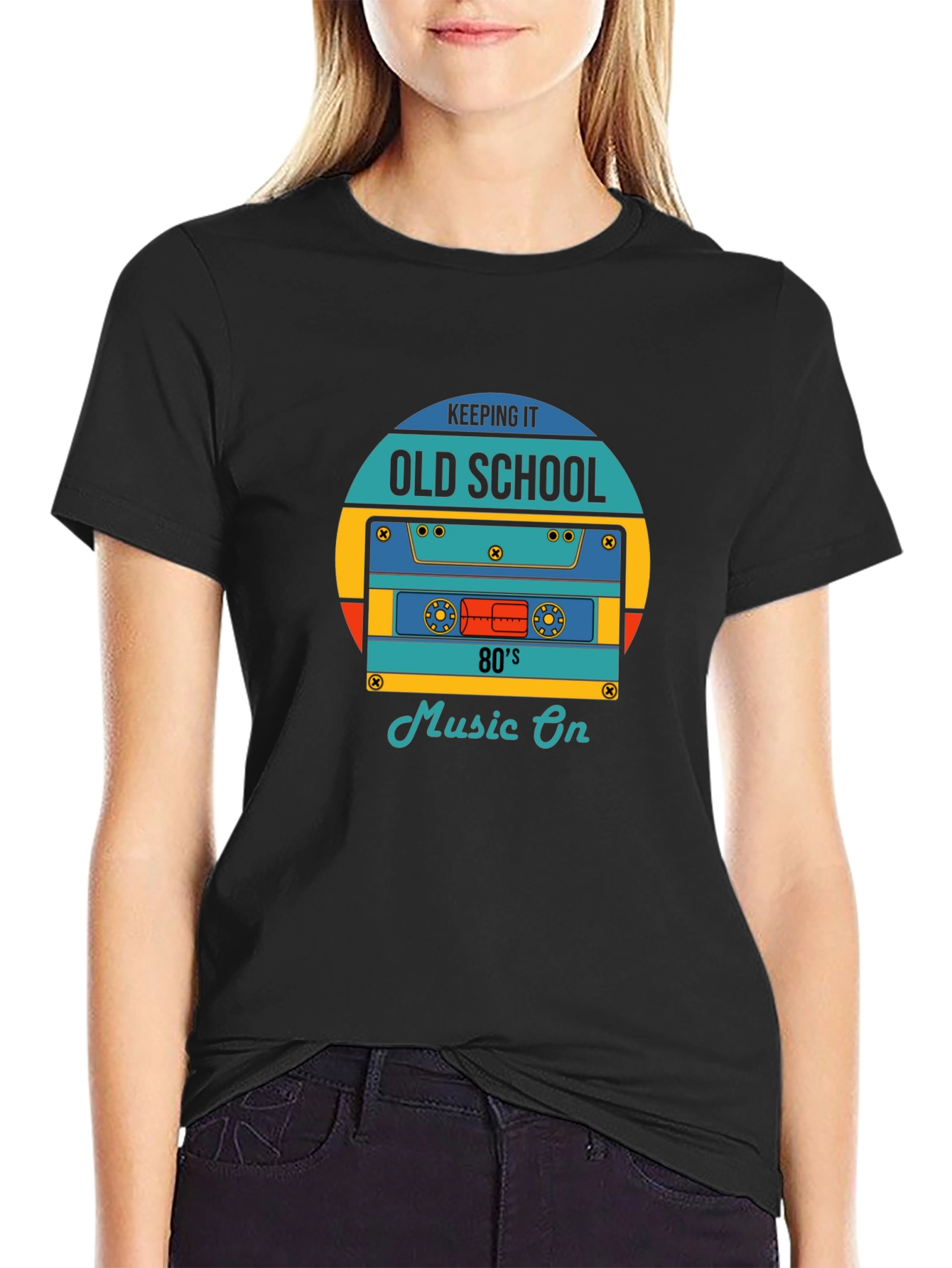 Retro 80s Music On Graphic T-Shirt