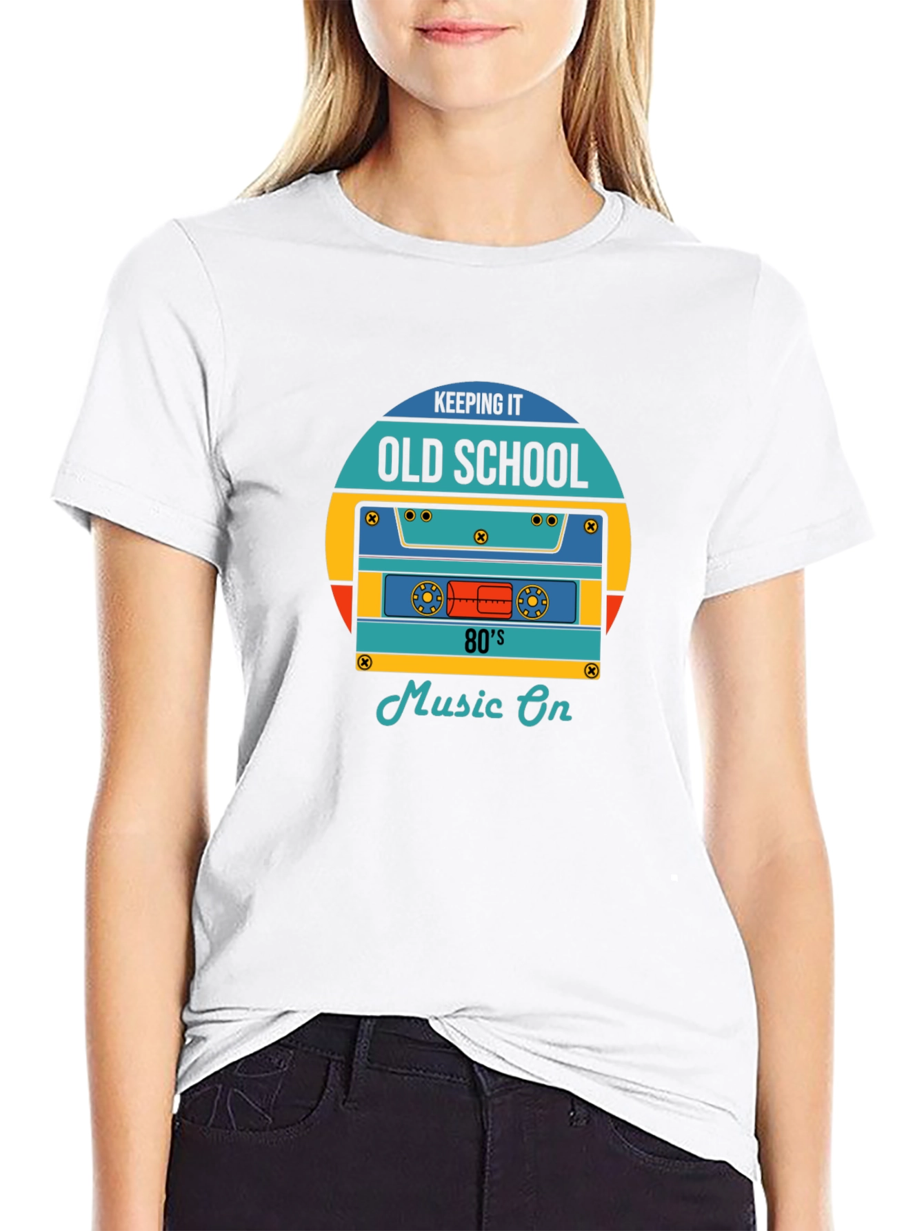 Retro 80s Music On Graphic T-Shirt