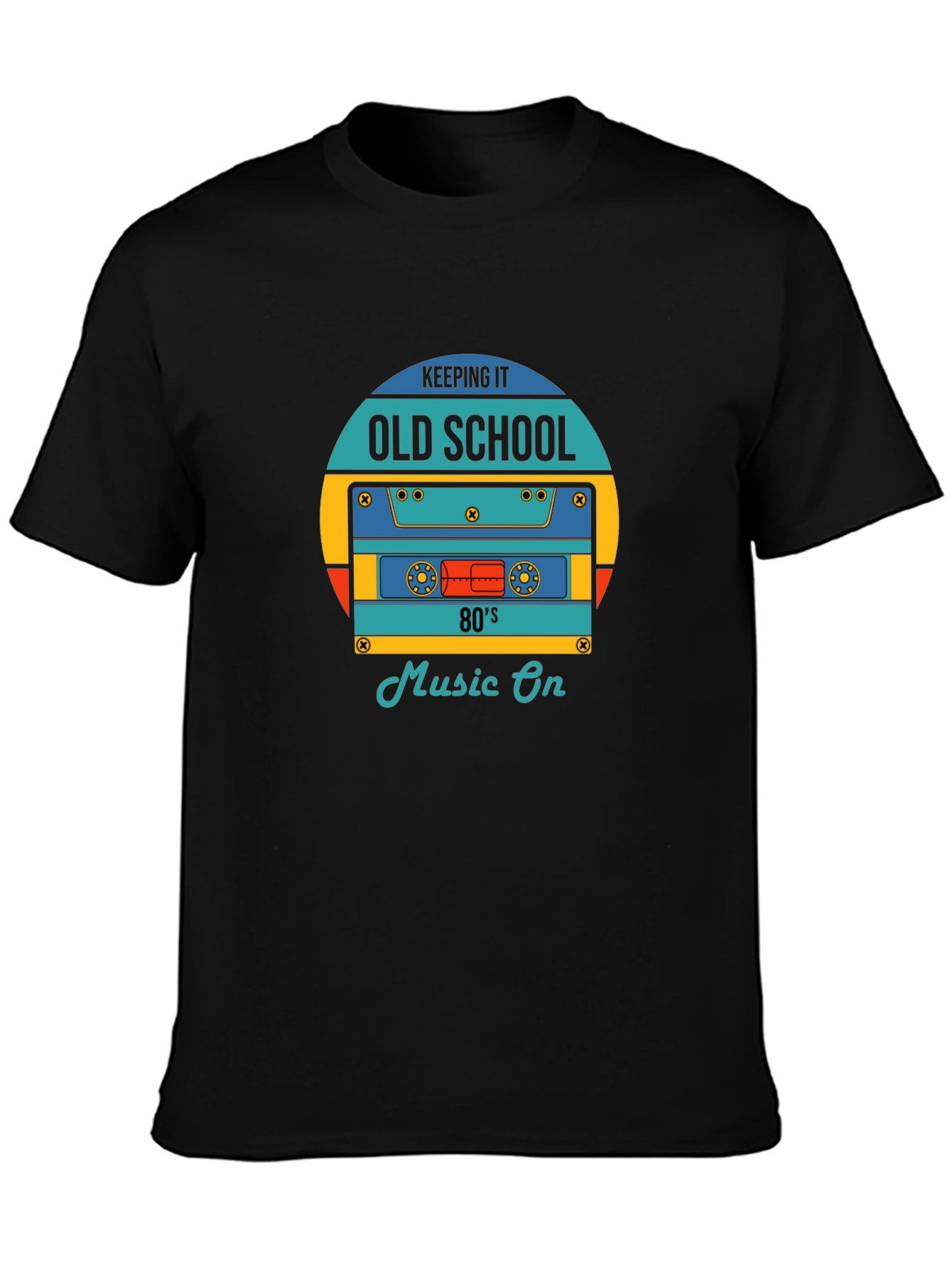 Retro 80s Music On Graphic T-Shirt