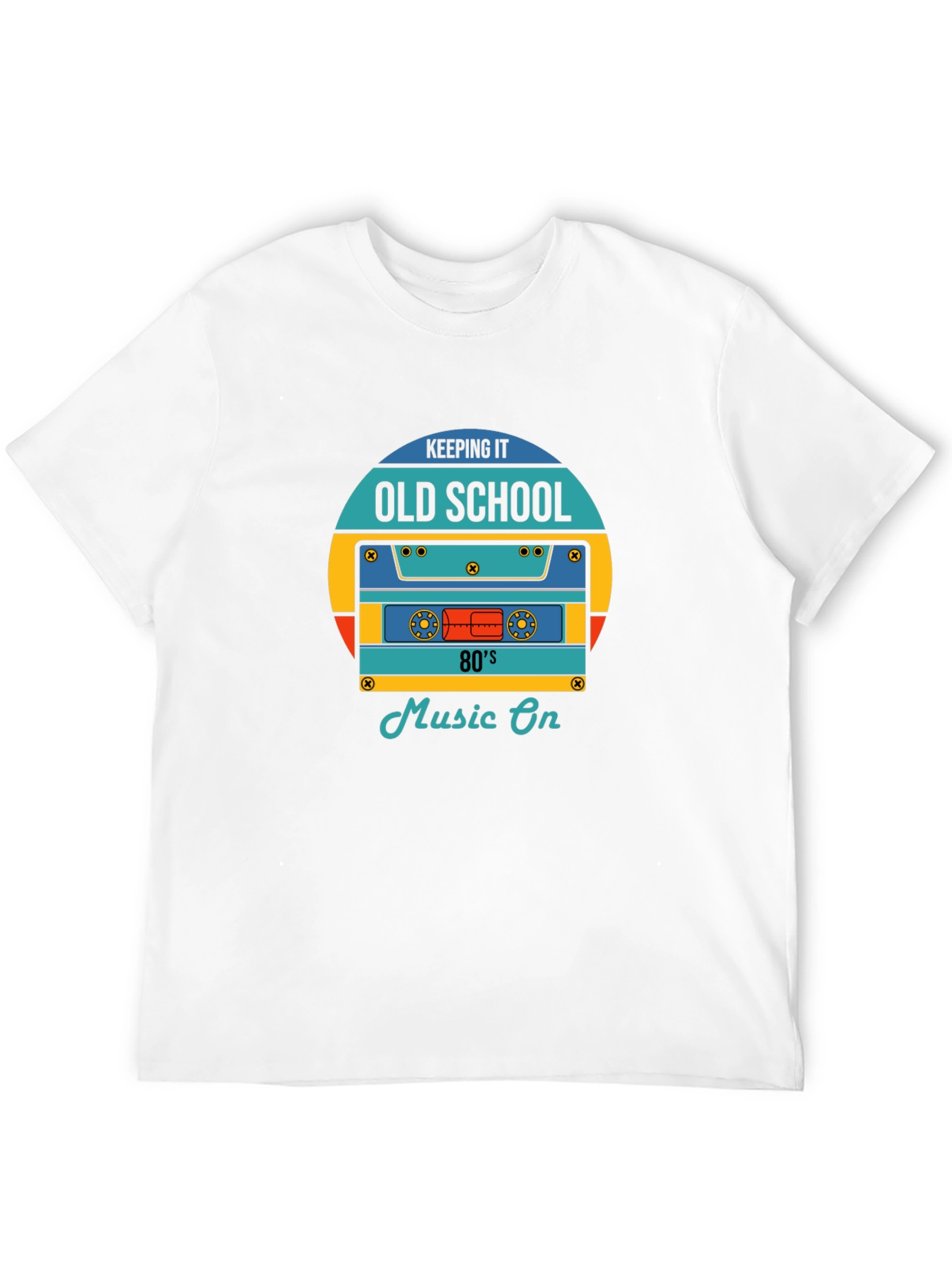 Retro 80s Music On Graphic T-Shirt