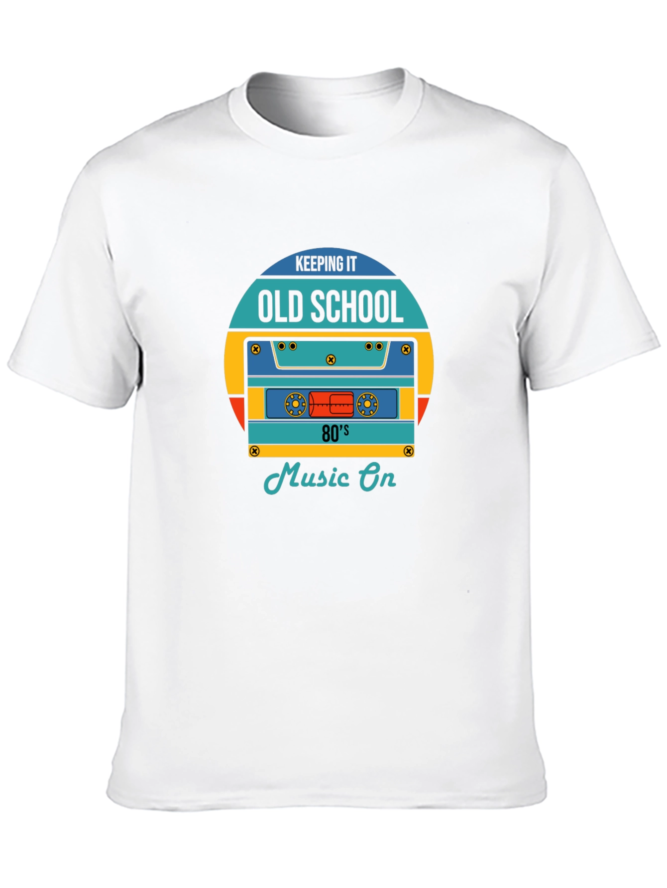 Retro 80s Music On Graphic T-Shirt