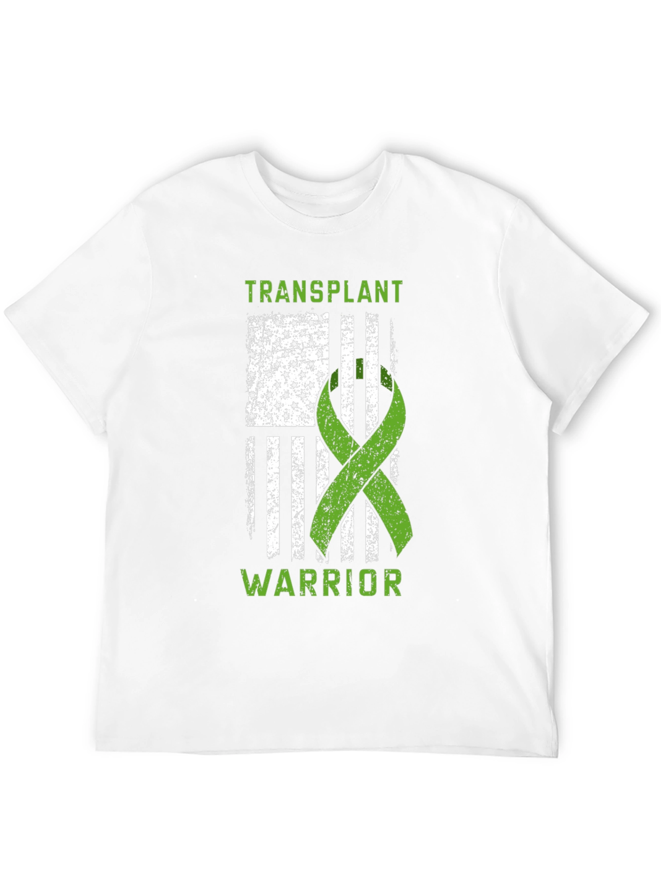 Transplant Warrior USA Flag Ribbon T-Shirt