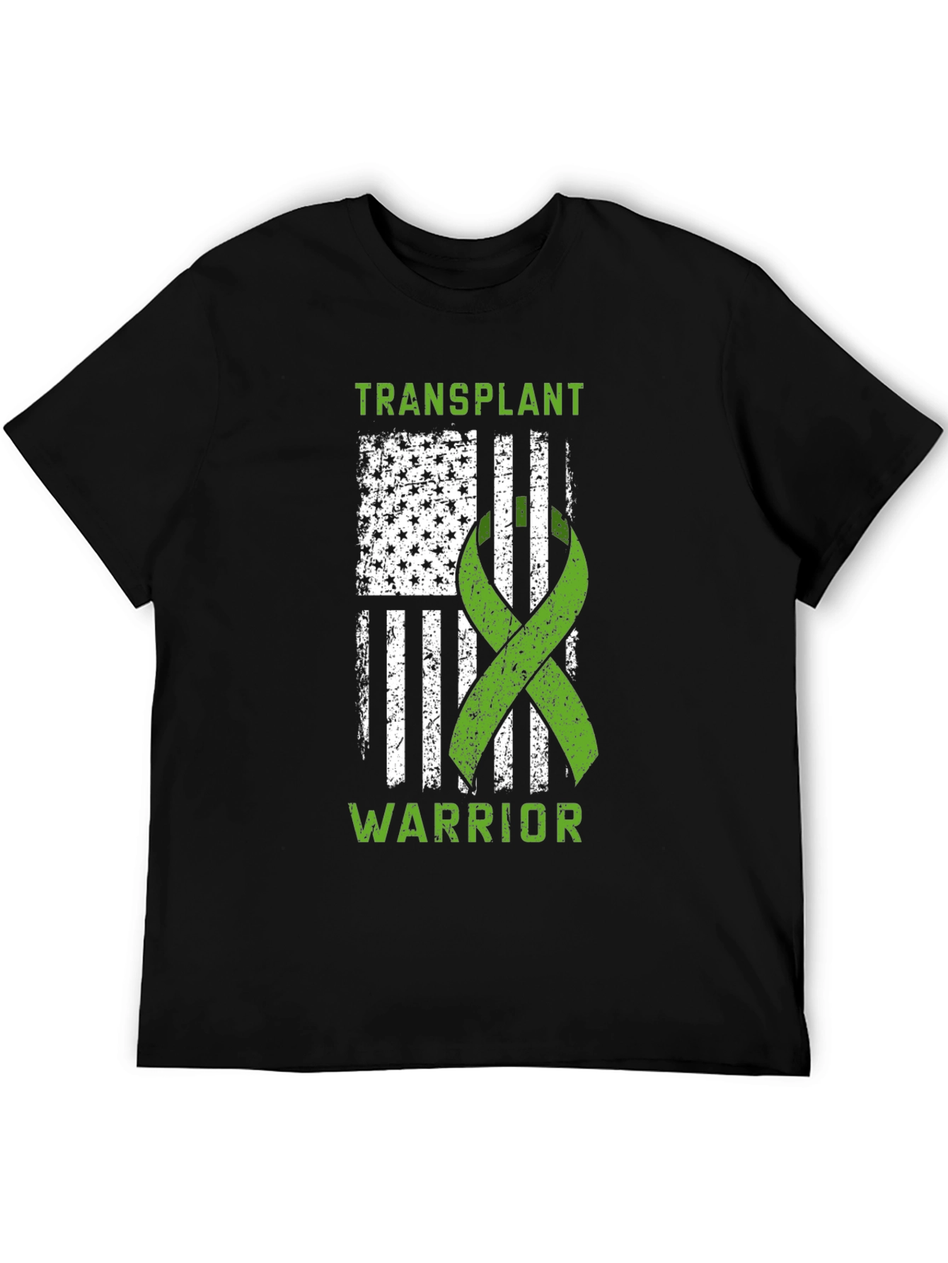 Transplant Warrior USA Flag Ribbon T-Shirt