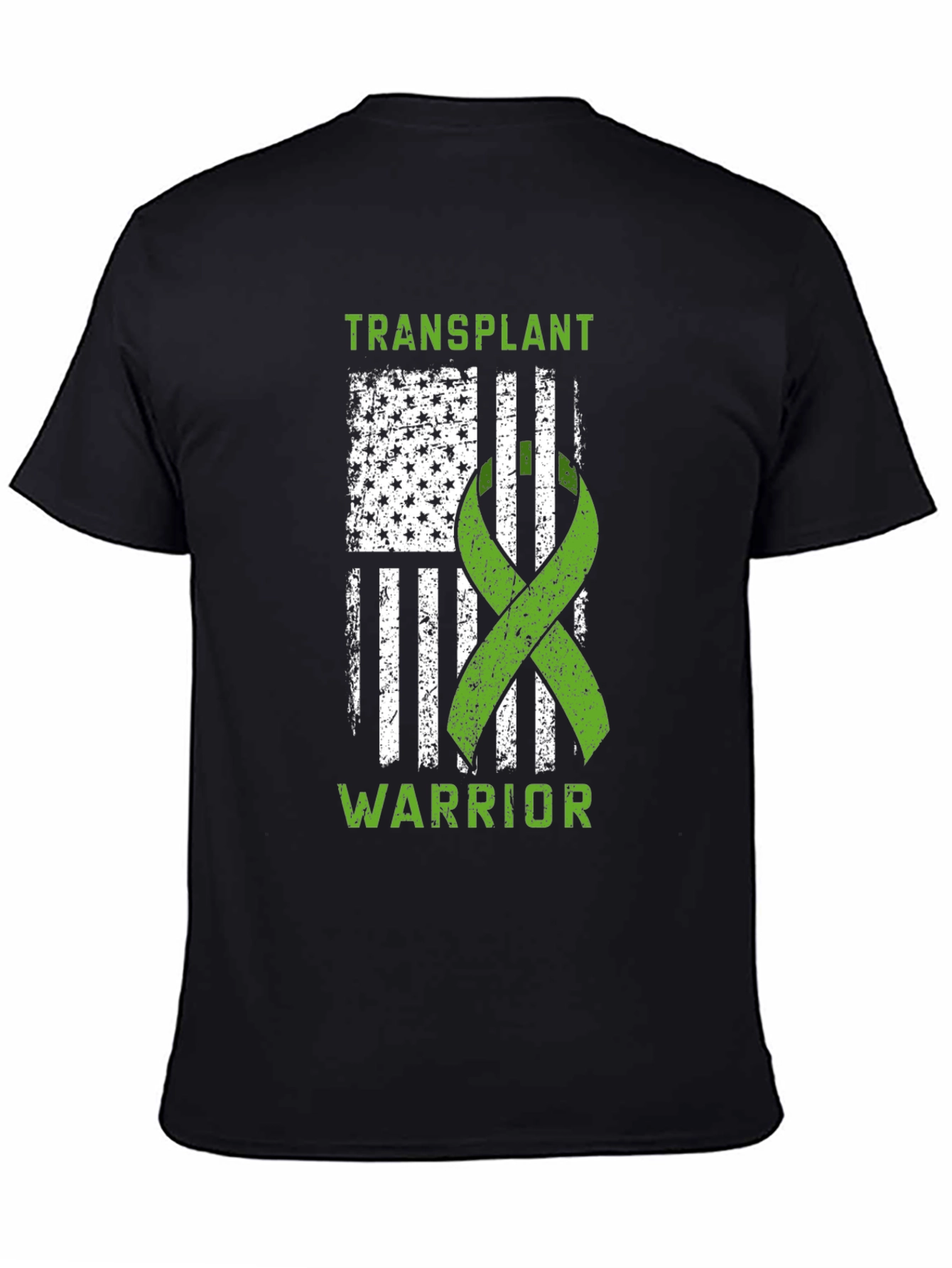 Transplant Warrior USA Flag Ribbon T-Shirt