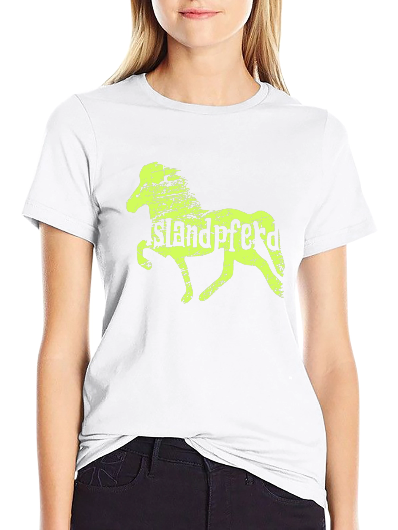 Icelandic Horse Graphic Tee - Mens Black T-Shirt