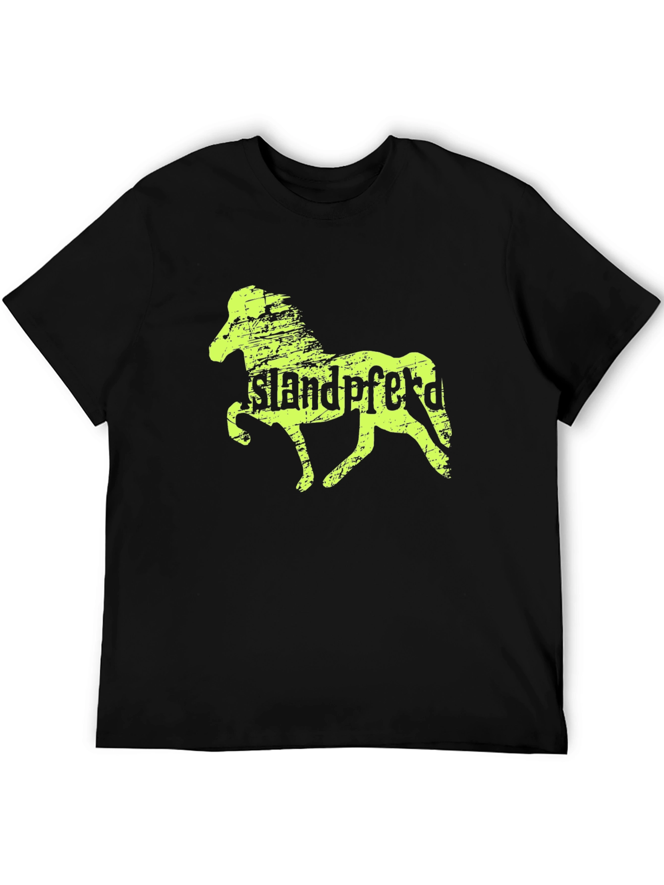 Icelandic Horse Graphic Tee - Mens Black T-Shirt